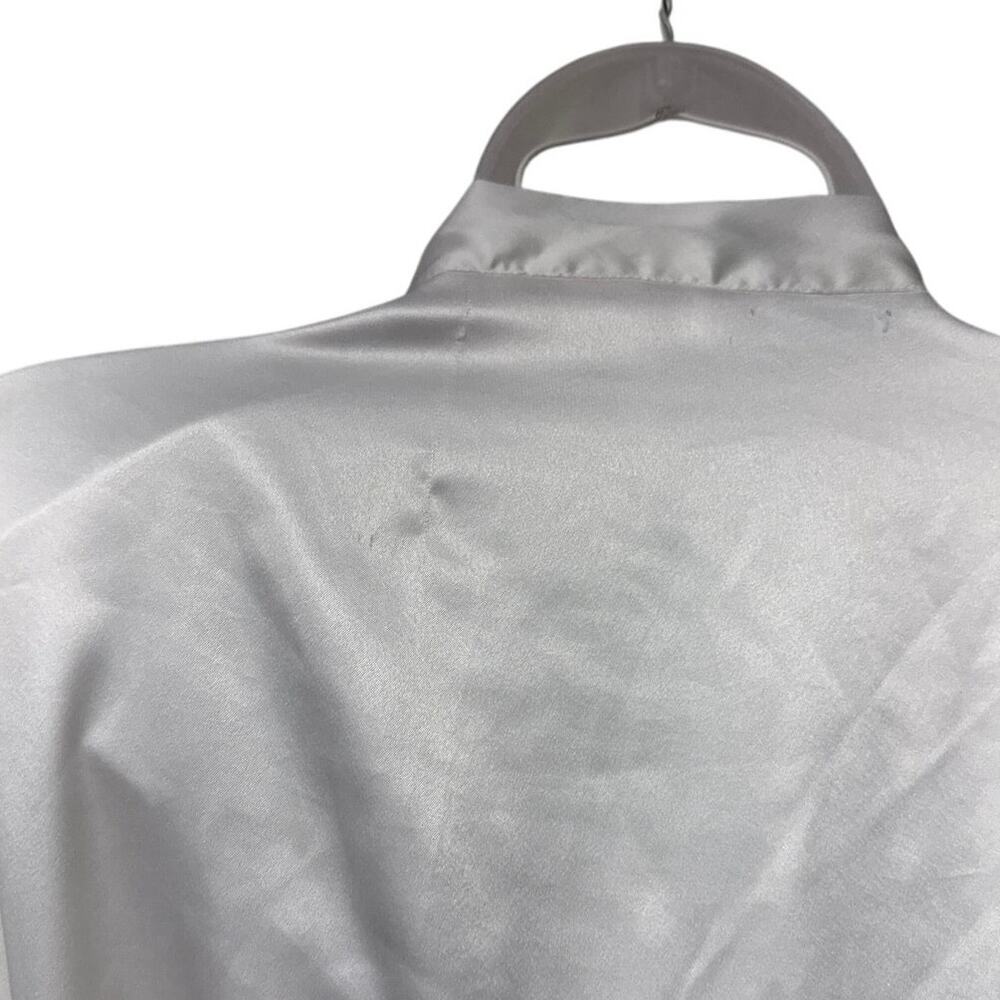 Vintage Victorias Secret White One Size Robe Bridal Silky Satin Wedding Kimono - Picture 8 of 8